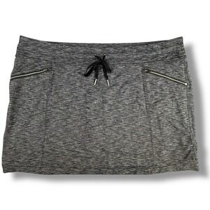 Athleta Skort Women's 1x Heather Gray Performance Stretch Plus Pockets Golf GUC